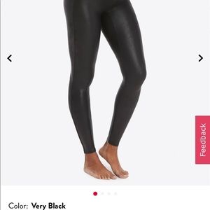 3 PAIRS of Spanx BUNDLE— Maternity Faux Leather Leggings + Jean-ish Leggings x 2
